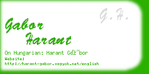 gabor harant business card